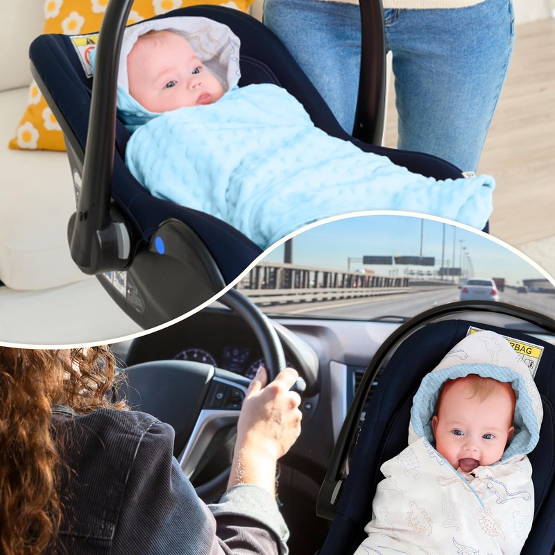 Miracle Baby Car Seat Swaddle Blanket for Babies, Waffle Carseat
