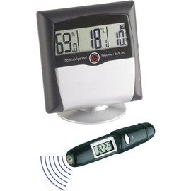 TFA Dostmann Klima Control Set Digital Thermo-Hygrometer and Infrared Thermometer 95.2008 with Mould Warning Function for Controlling the Indoor Climate