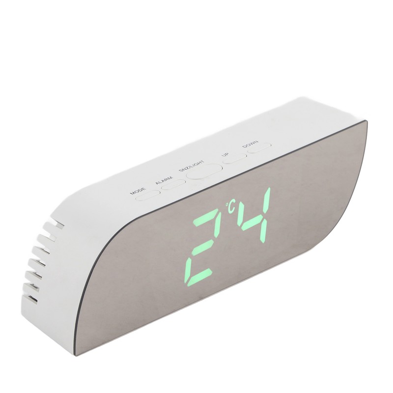 LED Digital Clock 12/24 Hour Conversion Adjustable Brightness Bedside Alarm