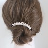 EZ PEACH Rhinestone Hair Comb Pearl DE Ball Wrap Comb