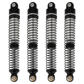 RZXYLRC 4PCS 53mm/59mm/65mm/78mm Aluminum Shocks Absorbers Oil Threaded Damper for 1/18 RC Crawler TRX4M TRX-4M Bronco Defender K10 Upgrade Parts (78mm-Black)