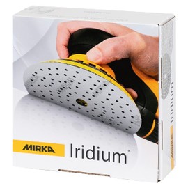 Mirka Iridium Premium Sandpaper Diameter 150 mm Velcro 121 Hole Grain 40 Pack of 50 / for Sanding Paint, Spatula, Primer, Wood, Steel, Mineral Materials, Plastic