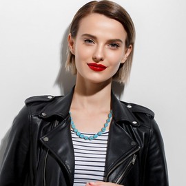 GAVU Women's Turquoise Necklace with Stainless Steel Beads Crystal Stone Chain for Women, Stone, Turquoise