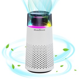 HomBreez Car Air Purifier, Quiet Portable Air Purifier for Car, School, Home, Office, HEPA Filter for Dust, Pollen, Smoke, Pet Dander, White(A10)