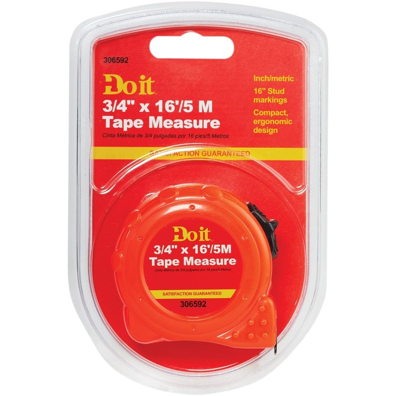 Do it English Metric Power Tape Rule, 3/4"X16' PLAST TAPE
