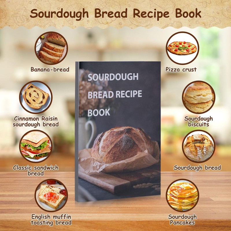 Angadona Sourdough Starter Kit, Sourdough Bread Baking Supplies, 40oz Sourdough