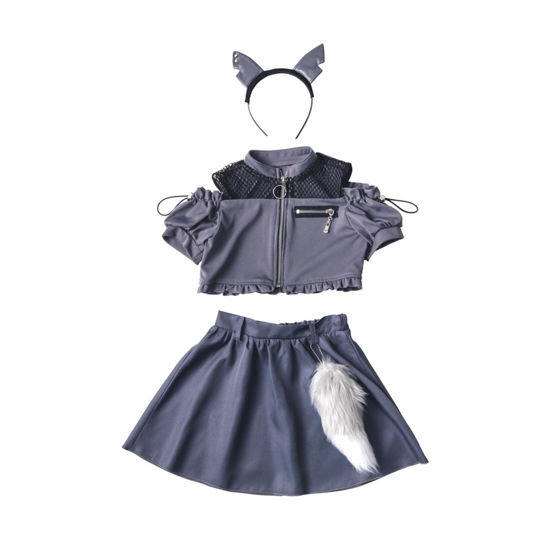 Clear Stone Halloween Toxic Wolf Kids Cosplay, 55.1 inches (140