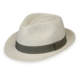 Wallaroo Charlie Trilby (Ivory/Olive, Medium/Large) – Short Brim Fedora, Packable & Travel-Friendly, Unisex Sun Hat, Men & Women, Durable, On-The-Go Style for Everyday, Vacation & Outdoors