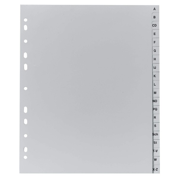 Exacompta 1920B Recycled Plastic Index Extra Wide 20 Sheets with