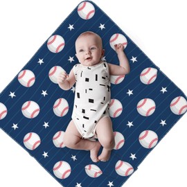 Baseball Blue Baby Stuff Baby Swaddle Blanket Newborn Baby Swaddling Blanket Cover Throw Wrap Blankets Soft Breathable for Girls Boys Infant Toddler