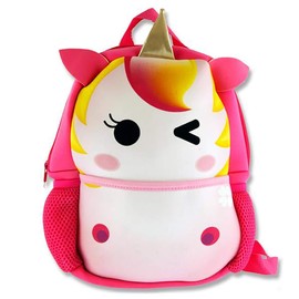 Premier Stationery Emotionery Neoprene Cute Animal Junior Backpack, Unicorn Children's Backpack, 27 cm, 4 Liters, Pink