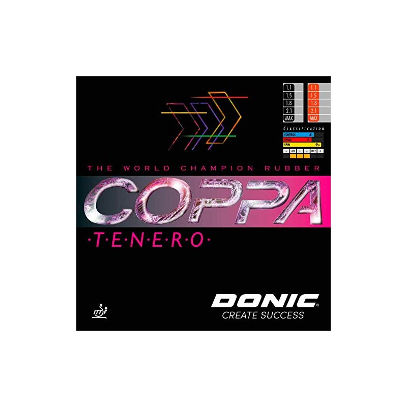 DONIC Coppa Tenero Rubber 1.5 mm Black