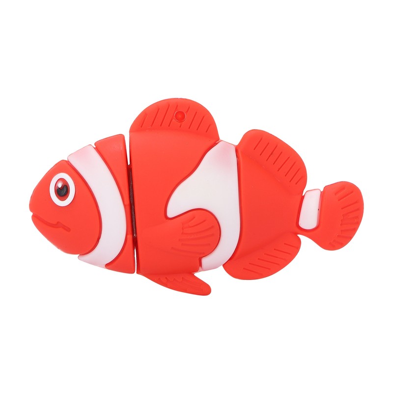 Cartoon U Disk Red Clownfish Appearance High Speed Bulk Storage