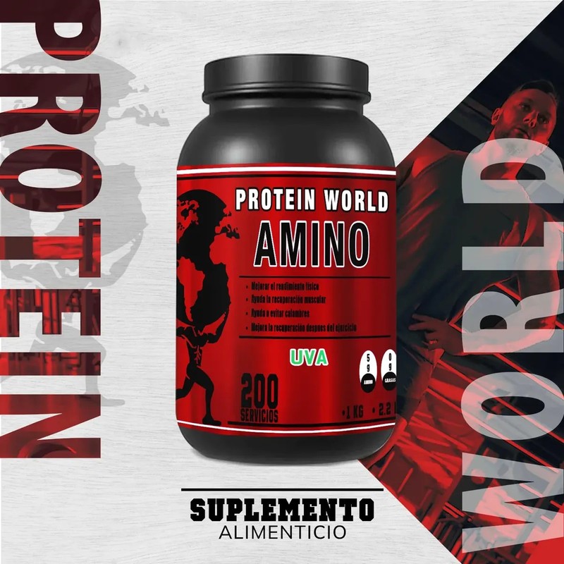 Aminoácidos Bcaas En Polvo Protein World 1kg Varios Sabores