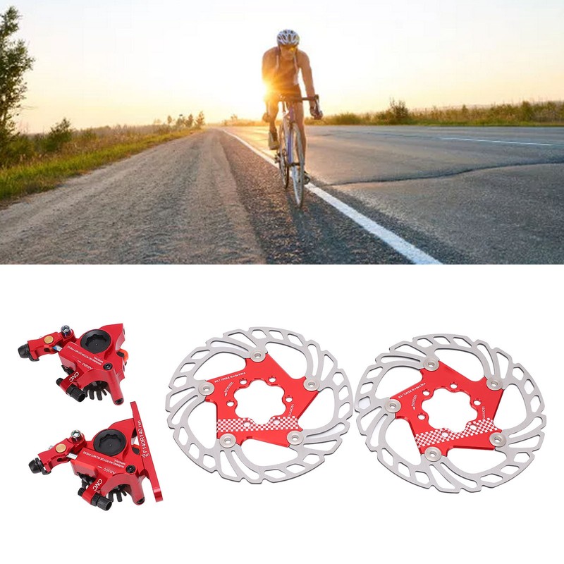 4pcs Disc Brake Kit Aluminium Alloy Disc Brake Calipers Rotor