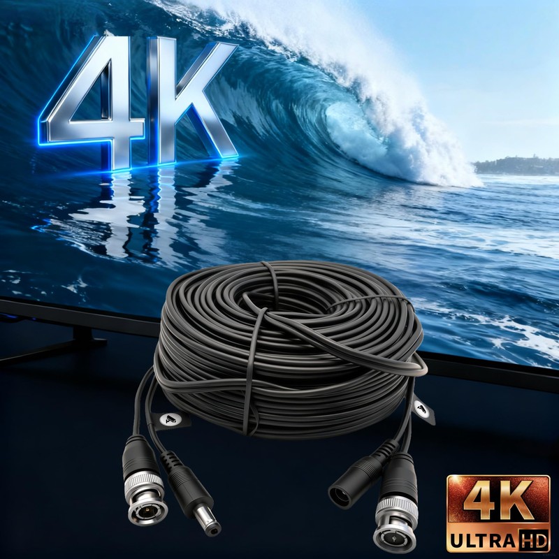 LETONDA 1 Pack 16.4ft (5M) 4K Ultra HD BNC Video