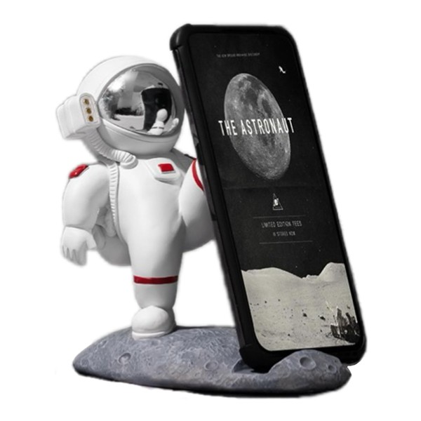 Waowumar Astronaut Phone Stand for Desk Resin Spaceman Figurines Phone