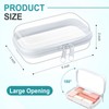 Hoolerry 4 Pcs Hard Clear Zipper Case Transparent Cases for