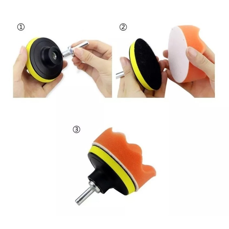 Yooshi Kit Pulir Encerar Juego 25 Pzs Esponja Con Borla
