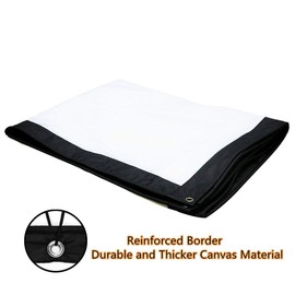 300 Inch Big Size Portable Outdoor Projector Screen, WRLSUN HD 16:9 Large Foldable Thick Canvas Material Home Theater Projection Movie Screen for Outdoor Camping/Office/School/Party/Sports Show