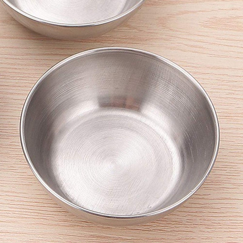 16Pcs Stainless Steel Sauce Dishes Round Seasoning Dishes Sushi Dipping