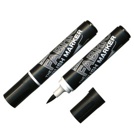 Marvy Fabric Brush Marker No.722-1 Black 2 Pack