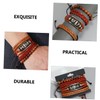 Ipetboom 4pcs Braided Adjustable Leather Bracelet Set for Men and
