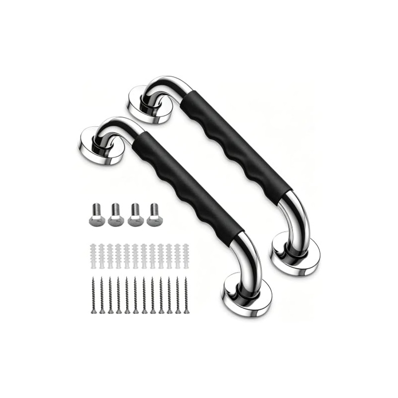 2 Pack 16.93Inch/43cm Grab Bars,304 Stainless Steel Rail Toilet Shower