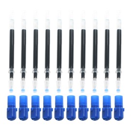 10Pcs Gel Pen Refills 0.5mm Black for Coloring 4th Gen Neutral Rollerball Antiswallowing Puncture Proof for Prison