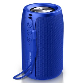 ZEALOT Bluetooth Speaker, Portable Speaker S32,Wireless for Outdoor,IPX5 Waterproof, Bluetooth 5.0, Dual Pairing, USB, TF Card, AUX for Home & Outdoor Travel Hiking Camping Beach (Blue)