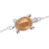 Annie Oak Womens 925 Silver 18K Rose Gold Turtle Maui