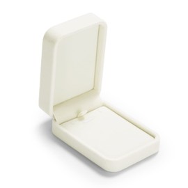 Oirlv Velvet Necklace Gift Box Creamy-white Necklace Storage Box Necklace Organiser Box Pendant Long Chain Storage Case