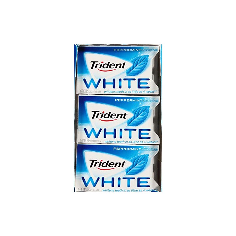 Trident White Peppermint Sugar Free Gum (16 pc., 12 Packs.)