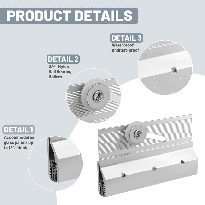 Ptazucv 4-Pack M 6053 Shower Door Accessories,Door Top Bracket Roller