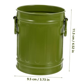 Gatuida Desk Trash Can Iron Pencil Makeup Brush Holder Versatile Storage Container for Home Office Green Stylish Waste Bin Pen Organizer for Bedrooms Living Rooms More