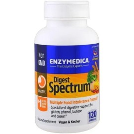 Enzymedica Espectro Digestivo 120 Cápsulas Enzimas Digestivas Sin Sabor Vegano