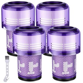 V12 Filter Replacement for Dyson V12 Detect Slim,Detect Slim Animal, Slim+ Cordless Vacuum and V12 Slim Vacuums,Part No. 971517-01,4 Pack Filters
