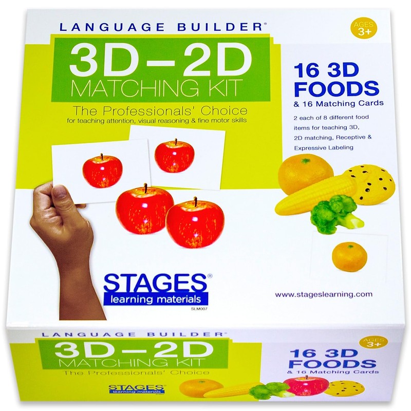 Stages Learning Language Builder 3D-2D Foods Matching Kit for Autism
