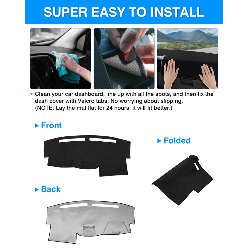 Autorder Dashboard Cover Mat for 2004-2012 Nissan Titan Accessories Dash