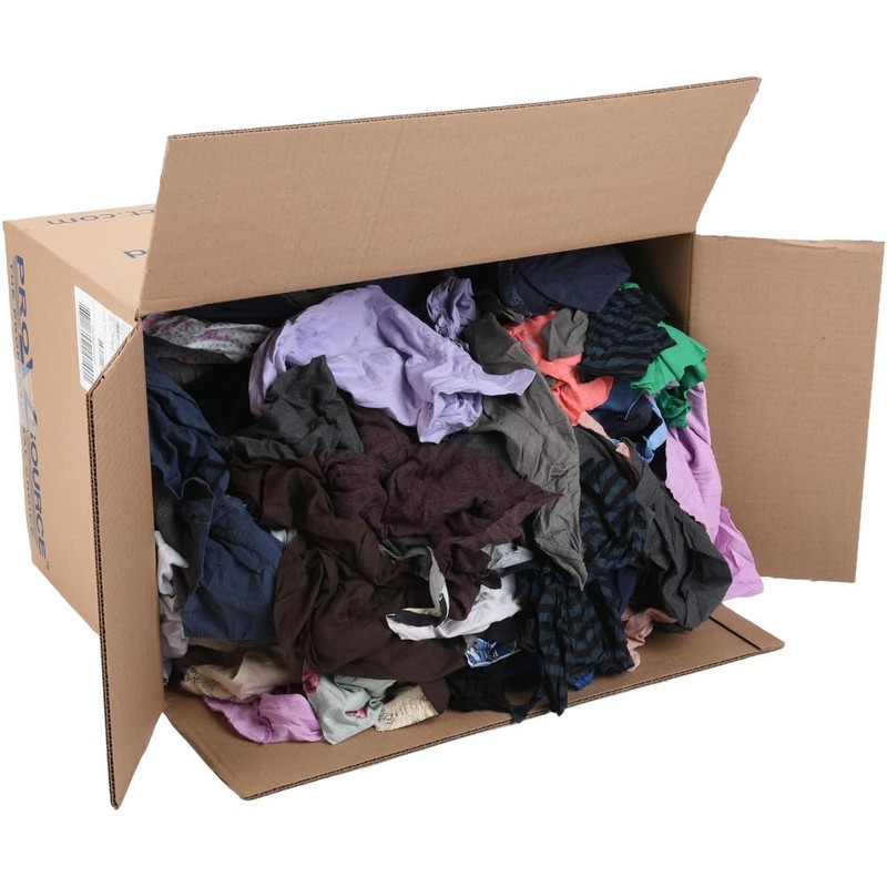 PRO SOURCE Low Lint Reclaimed Cotton Shop Rags, Washable Reusable