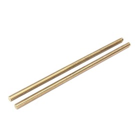 EsportsMJJ 2pcs 150mm x 5mm Brass Rod Bar Hardware Solid Round Rods