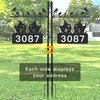 Metal Cat Address Sign, Home Numbers Plaque, Address Post Sign