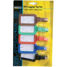 ASHLEY HOUSEWARES 5 x LUGGAGE LABELS address tags holiday suitcase