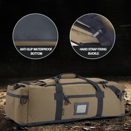 105l Large Duffel Bag For Travel, Gym & Sports - Water Repellent Polyester, Hidden Straps, Shoe Compartment - Perfect Luggage Duffle Bag Or Backpack For Men & Women