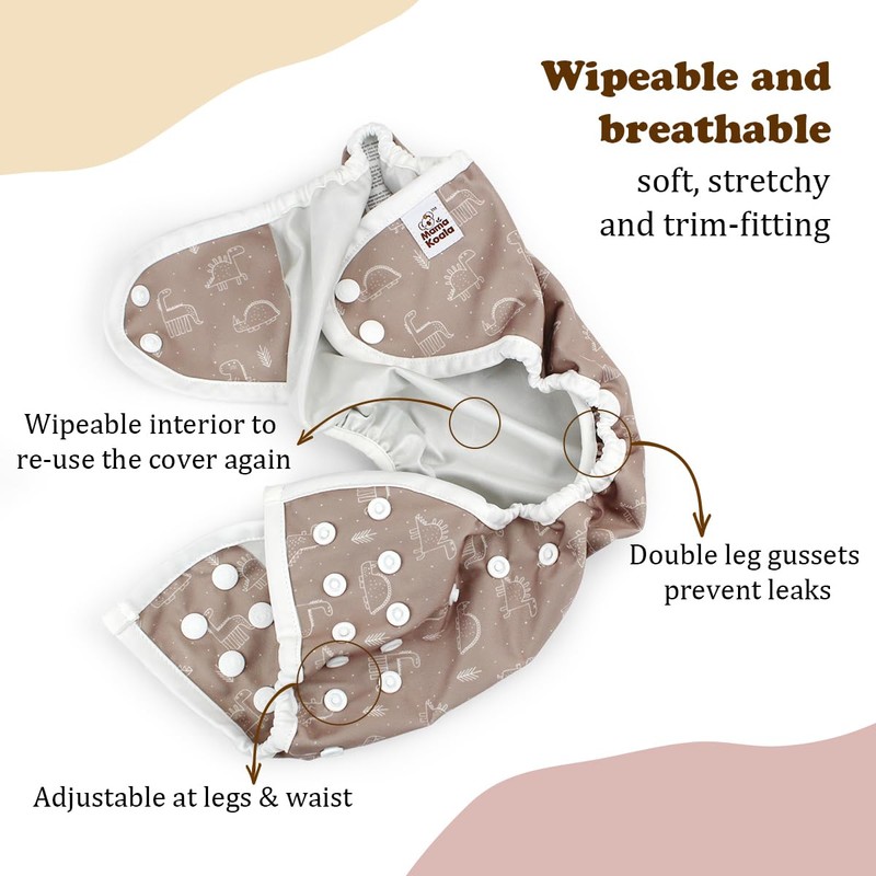 Mama Koala Fundas reutilizables para pañales de tela ajustables con