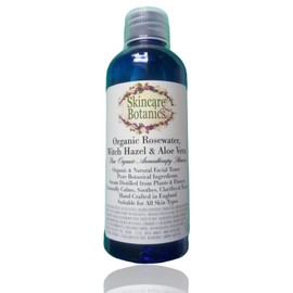 Organic & Natural Rosewater Toner with Witch Hazel & Aloe Vera