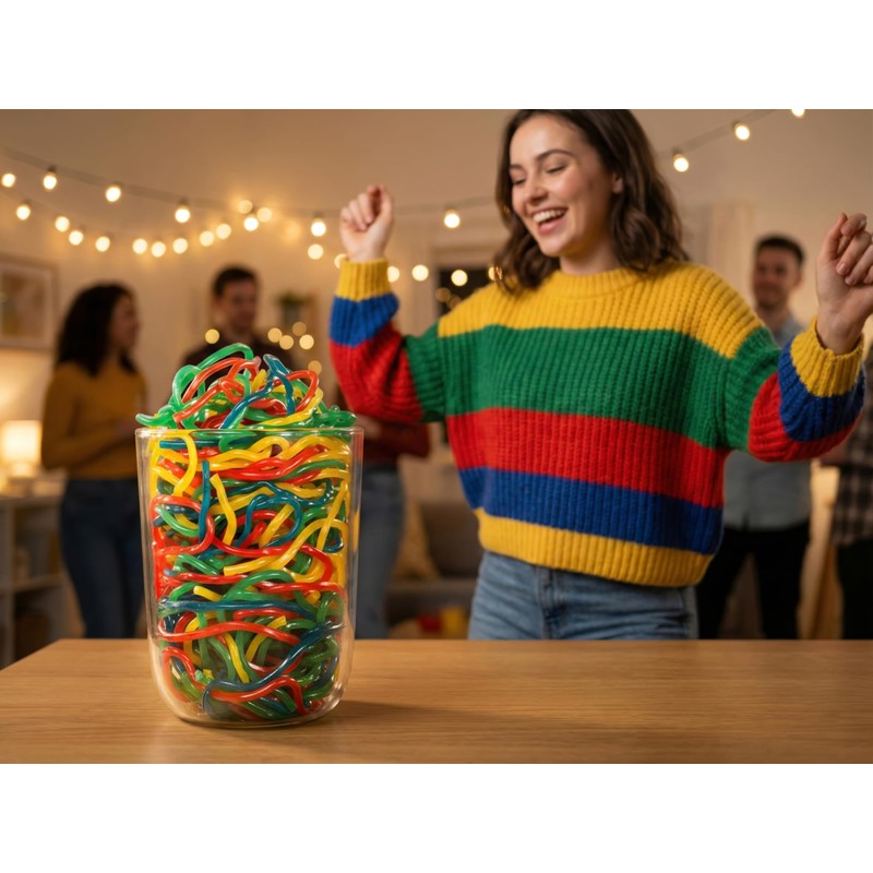 Smarty Stop Licorice Laces Gummy Candy (Rainbow, 2 Pound (Pack