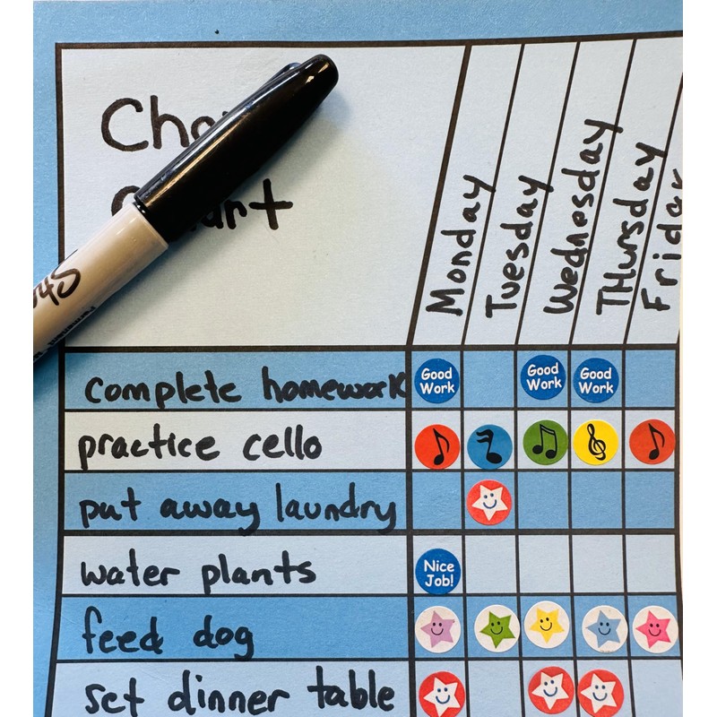 Vertical Charts Set of 10- Perfect for Encouraging Positive Reinforcement,