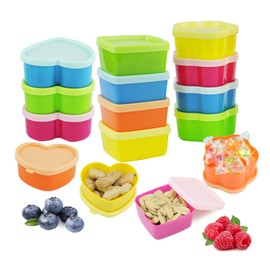 YUUTIAL Pack of 15 Small Containers with Lids, Plastic, Storage Containers, Mini Containers with Lids for Freezing, Freezer Containers, Small Stackable for Storing Snack, Fruit, Spices, Sauces (5