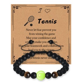 Tennis Ball Bracelet Gifts for Son Grandson Birthday Gift for Brother Nephew Adjustable Sports Bracelet for Friend Tennis Party Favors for Tennis Lovers Husband Anniversary Wedding Gifts for Boyfriend
